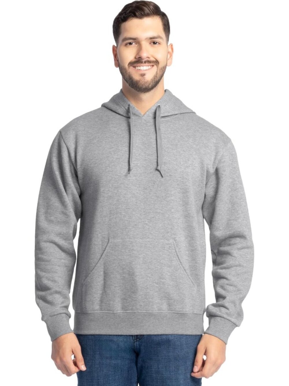 Men's Grey Heather Ever Soft Moisture Wicking Fleece Pullover Hooded Sweatshirts